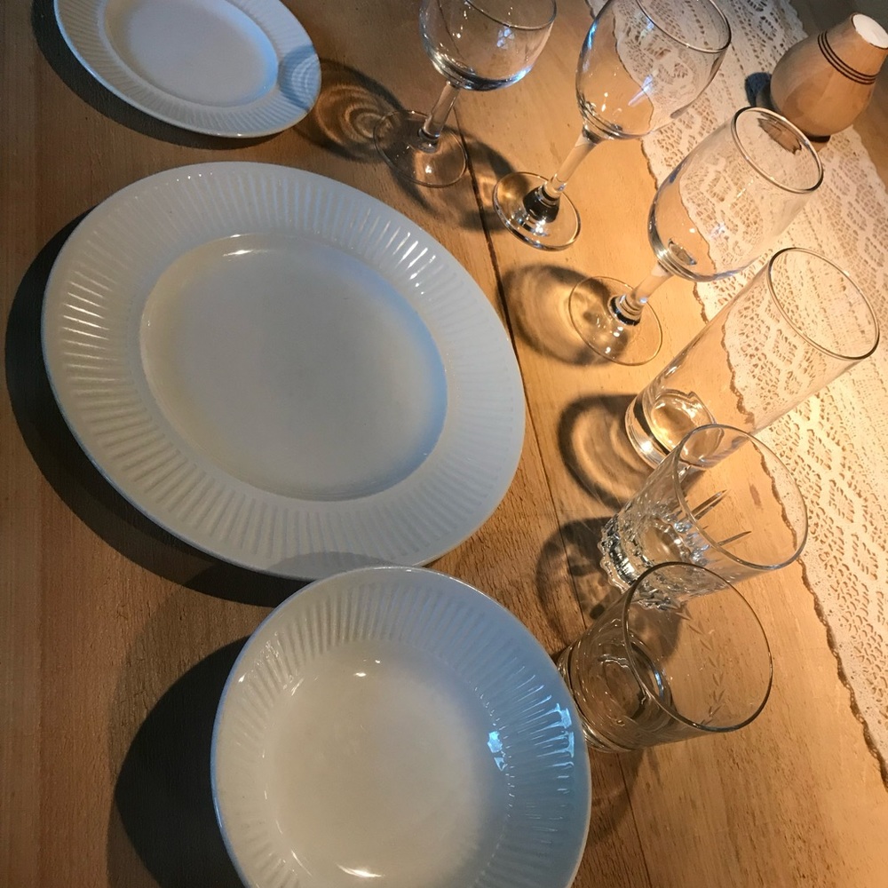 Large set of Johnston Brothers Athena dishes